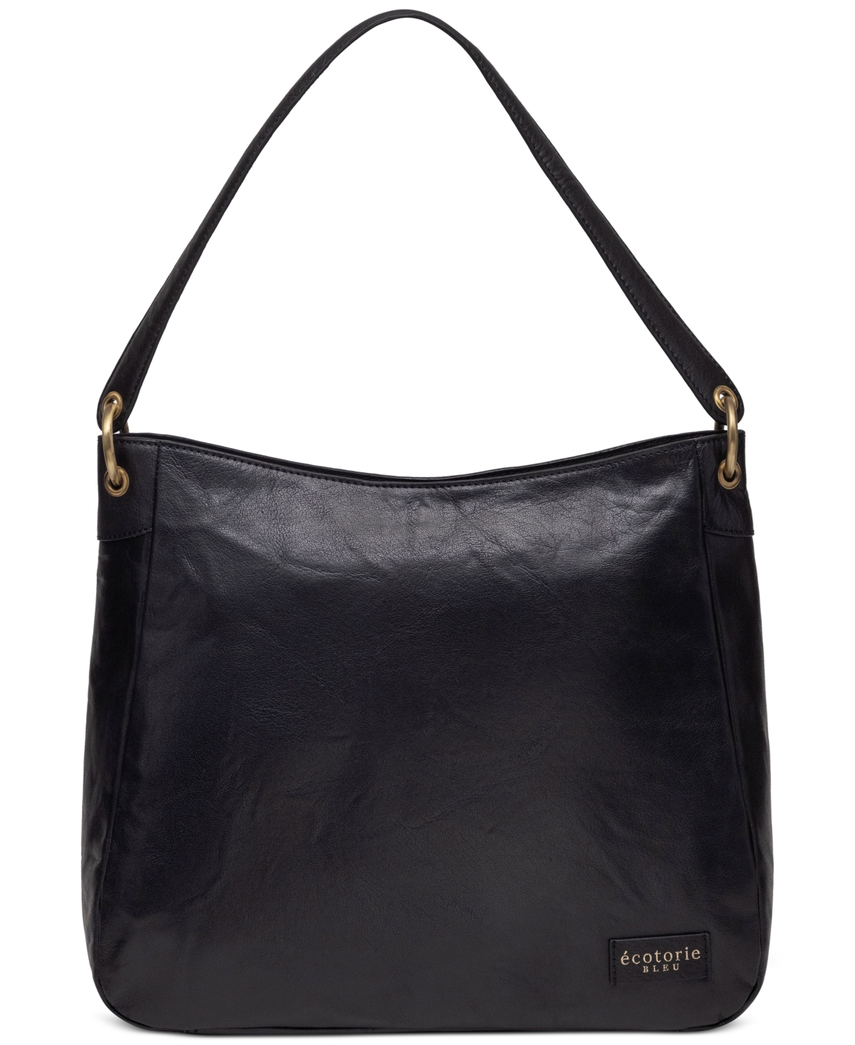 Ecotorie Johnson Genuine Leather Shoulder Bag - BLACK