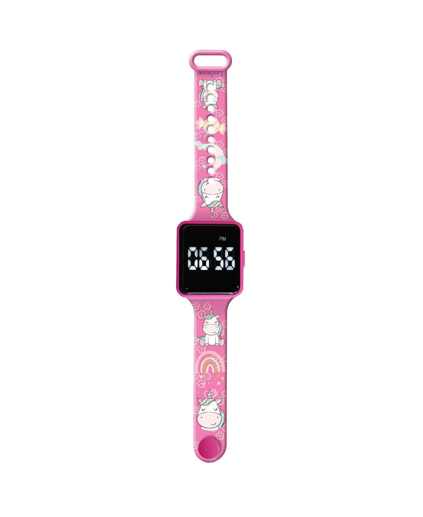 Детские часы Lexibook Unicorn Digital Adjustable-Strap, цвет: Розовый — фото 1