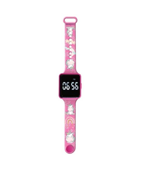 Детские часы Lexibook Unicorn Digital Adjustable-Strap, цвет: Розовый
