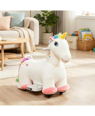 6V Ride On Unicorn Battery-Powered Music Ride-On Toy, 55 lbs., Ages 18-36 Months