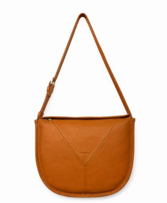 Sissy Leather Slouchy Adjustable Crossbody Handbag