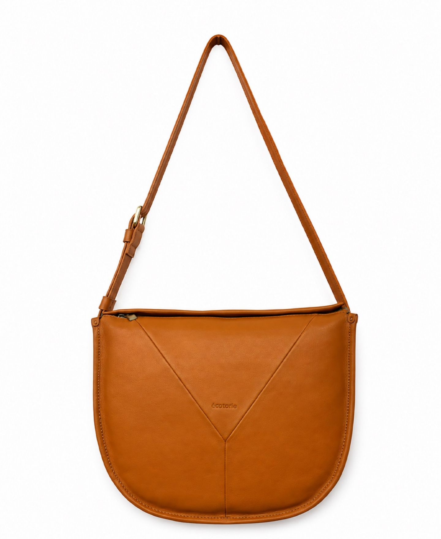 Женская сумка Ecotorie Sissy Leather Slouchy Adjustable Crossbody, цвет: Карамельный — фото 1