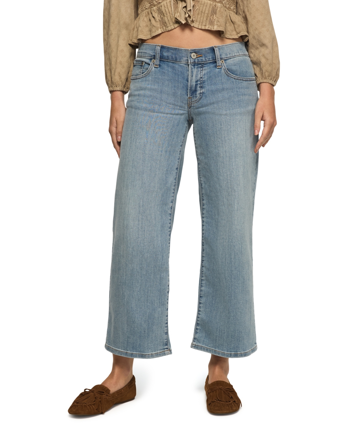 Lucky Brand Women's Sweet Ankle Mid-Rise Wide-Leg Light-Wash Jeans - First Class Wash