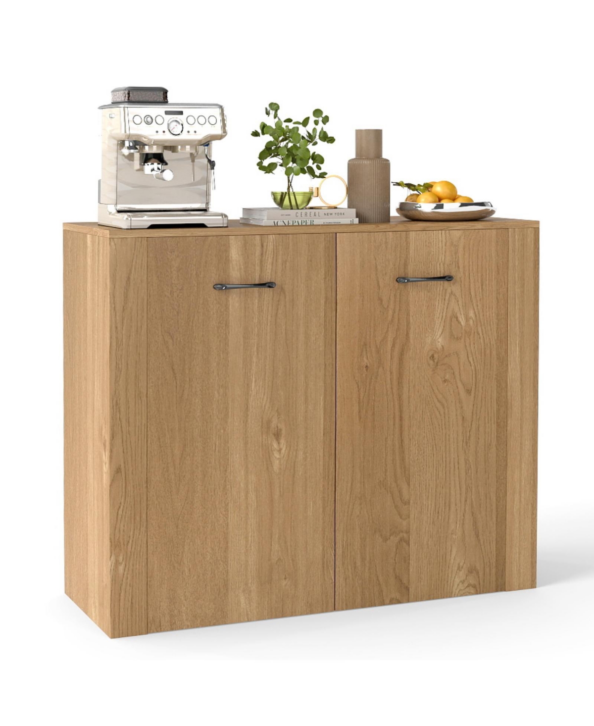 Mecale 38 Inch Engineered Wood Modern Anti-Tip Buffet Sideboard Storage Cabinet