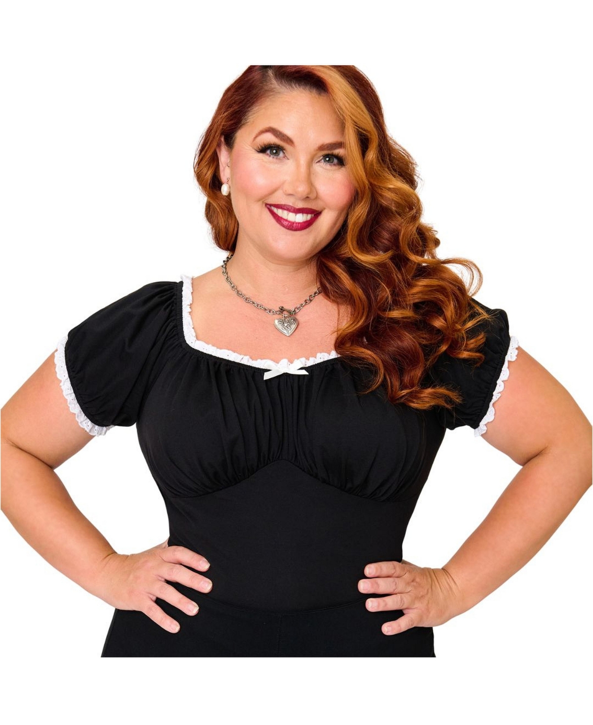 Unique Vintage Plus Size Bernadette Top