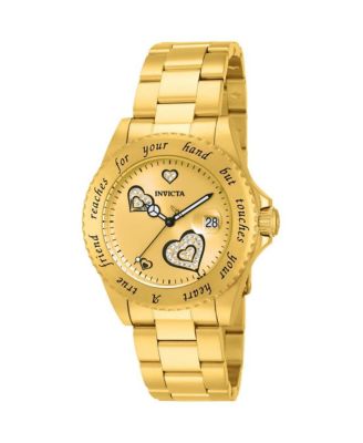 Women's Angel Quartz 3 Hand Gold-Tone Stainless Steel Watch, 40mm