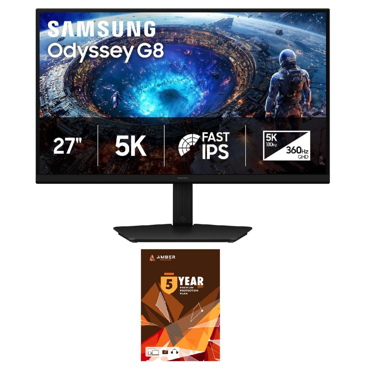 Samsung Odyssey G8 G80HF 27" Ips 5K 180Hz G-Sync Compatible Gaming Monitor