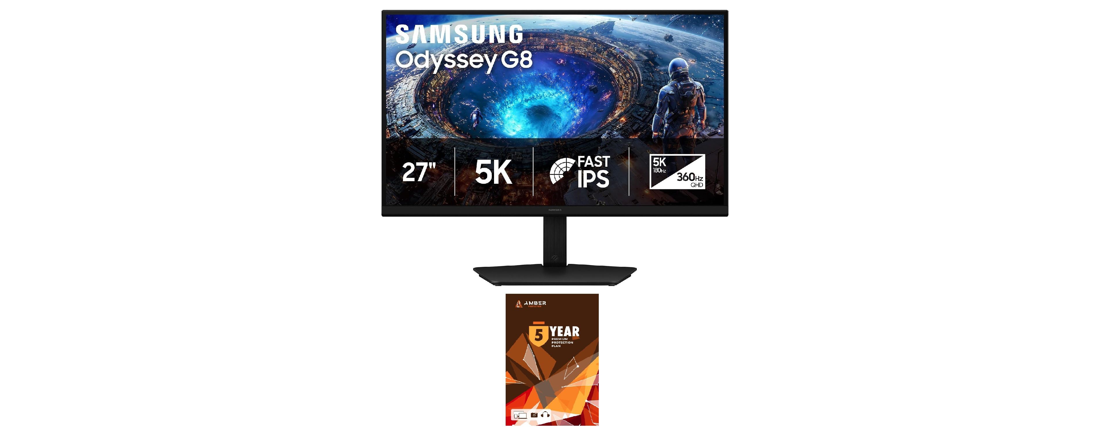Samsung Odyssey G8 G80HF 27" Ips 5K 180Hz G-Sync Compatible Gaming Monitor