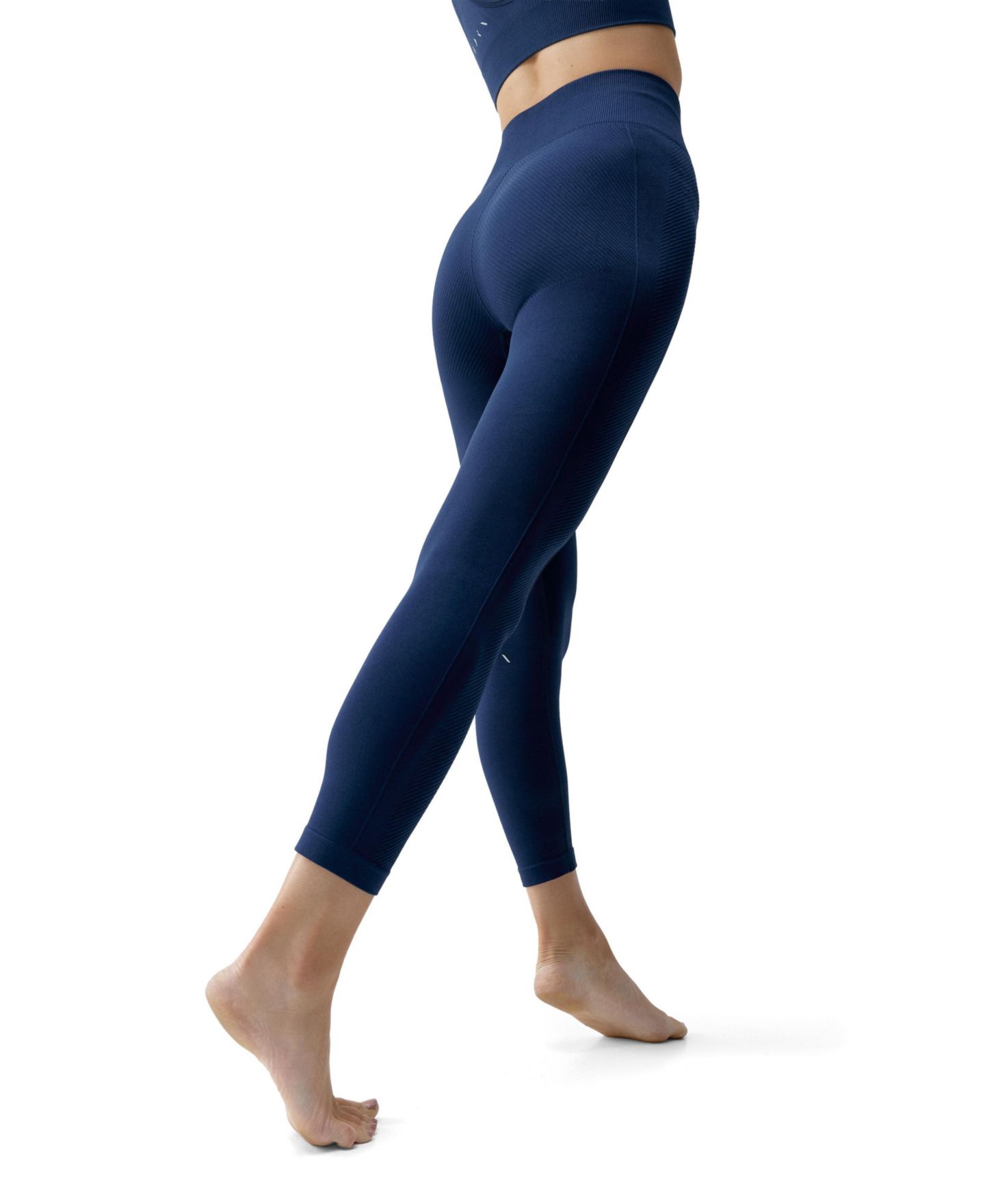 Женские леггинсы Born Living Yoga Sarvan 7/8 Seamless High Rise Sport, цвет: Синий — фото 3