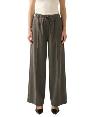 Women's High-Rise Drawstring Wide-Leg Pants