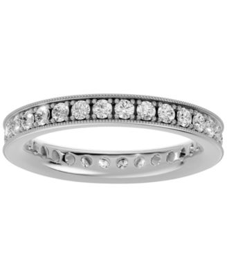 Diamond Round-Cut Full Eternity Band Ring (1 ct. t.w.) in 14k White, Yellow, Rose Gold or Platinum