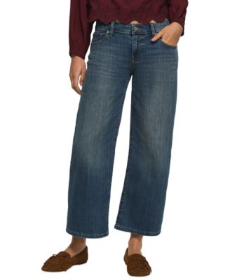 Women's Sweet Wide-Leg Mid-Rise Ankle Jeans