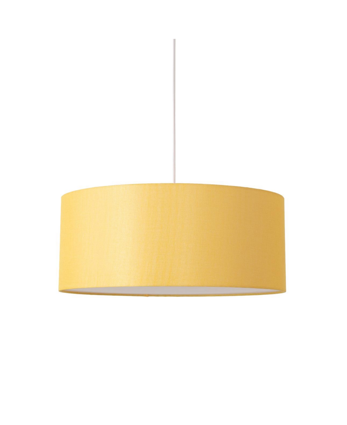 Nova Of California Stretch Pendant - Satin Nickel, Mustard Linen Shade, Dimmable, Bulb Included