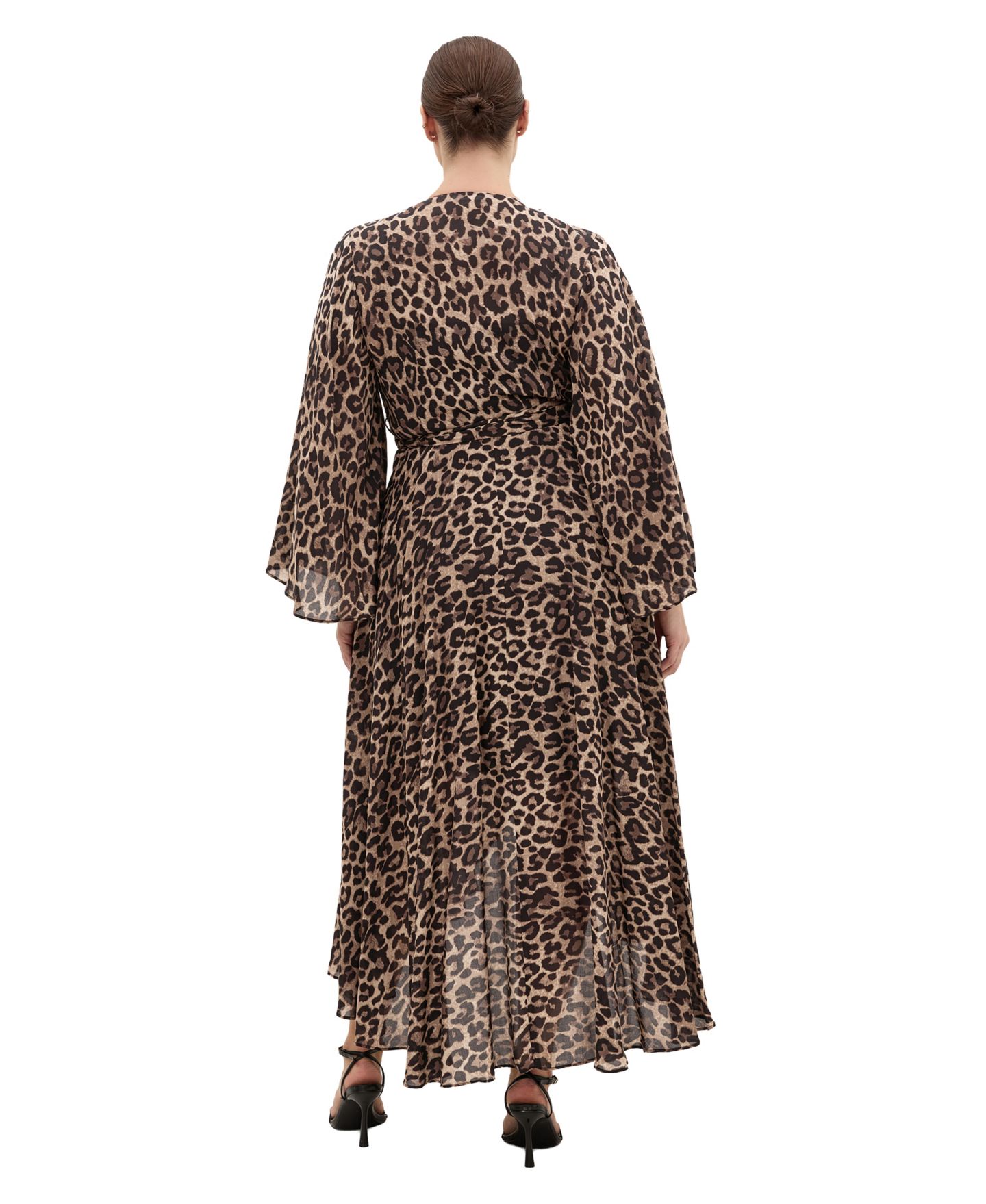 Женское платье CITY CHIC Plus Size Eva Print Wrap Maxi, цвет: Леопардовый — фото 2