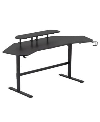 40 inches Adjustable Height Wood with Wheels Gaming Desk
