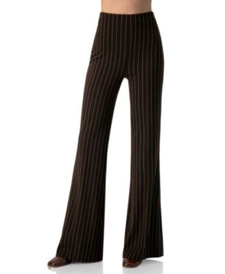 Women's Pinstripe High-Waist Wide-Leg Flared Trousers