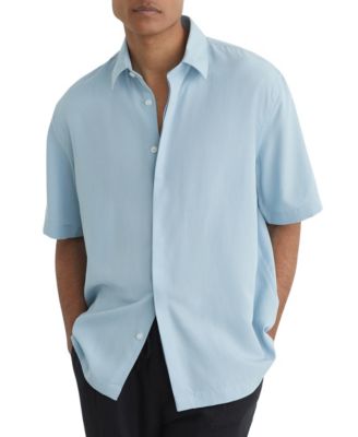 Men's Supra Classic-Fit Lyocell-Linen Blend Short-Sleeve Shirt