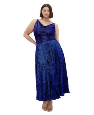 Women's Kamila Cowl Neck Metallic Dress