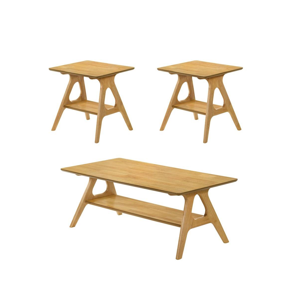 Roundhill Furniture 3-Piece Coffee Table Set