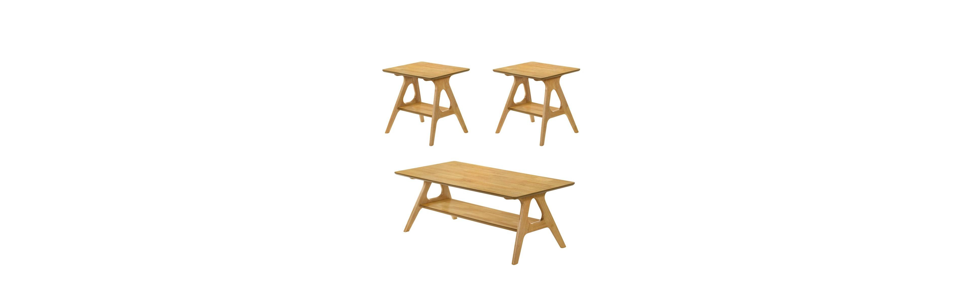 Roundhill Furniture 3-Piece Coffee Table Set