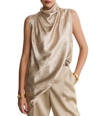 Women's Romee High Neck Metallic Blouse
