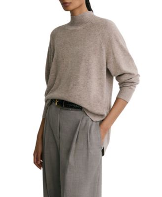 Women's River Funnel-Neck Raglan-Sleeve Loose-Fit Wool-Blend Sweater