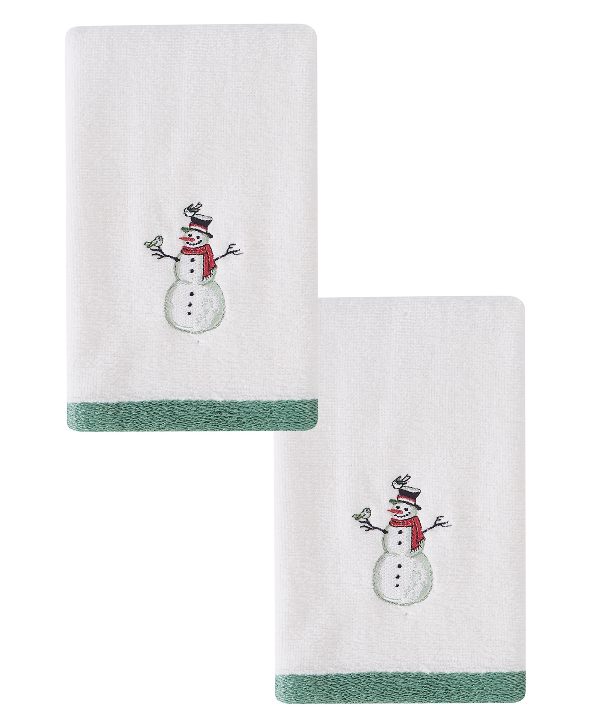 Avanti Yuletide Cotton Fingertip Towel Set, 2-Pack