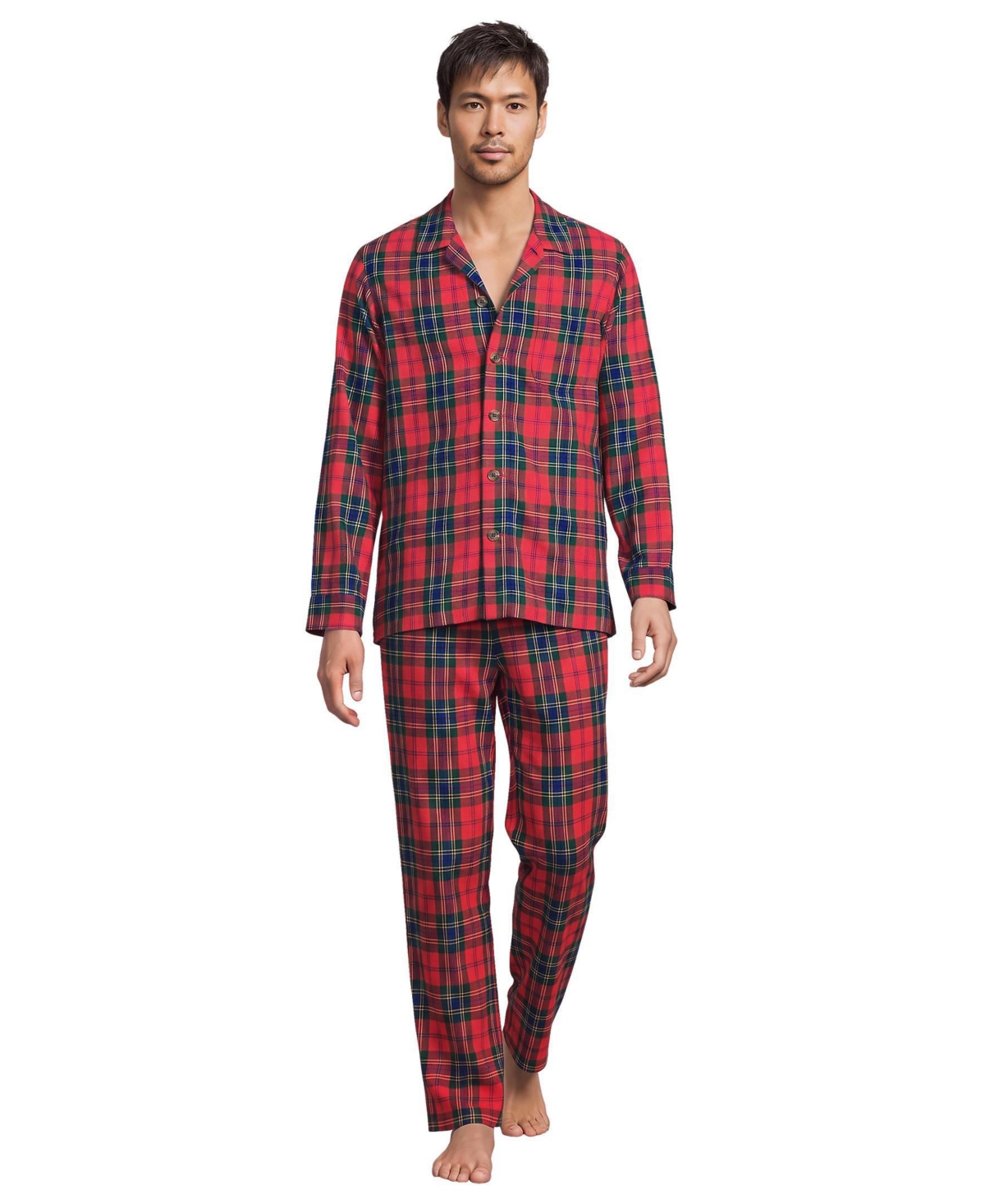Lands' End Men's Flannel Pajama Set