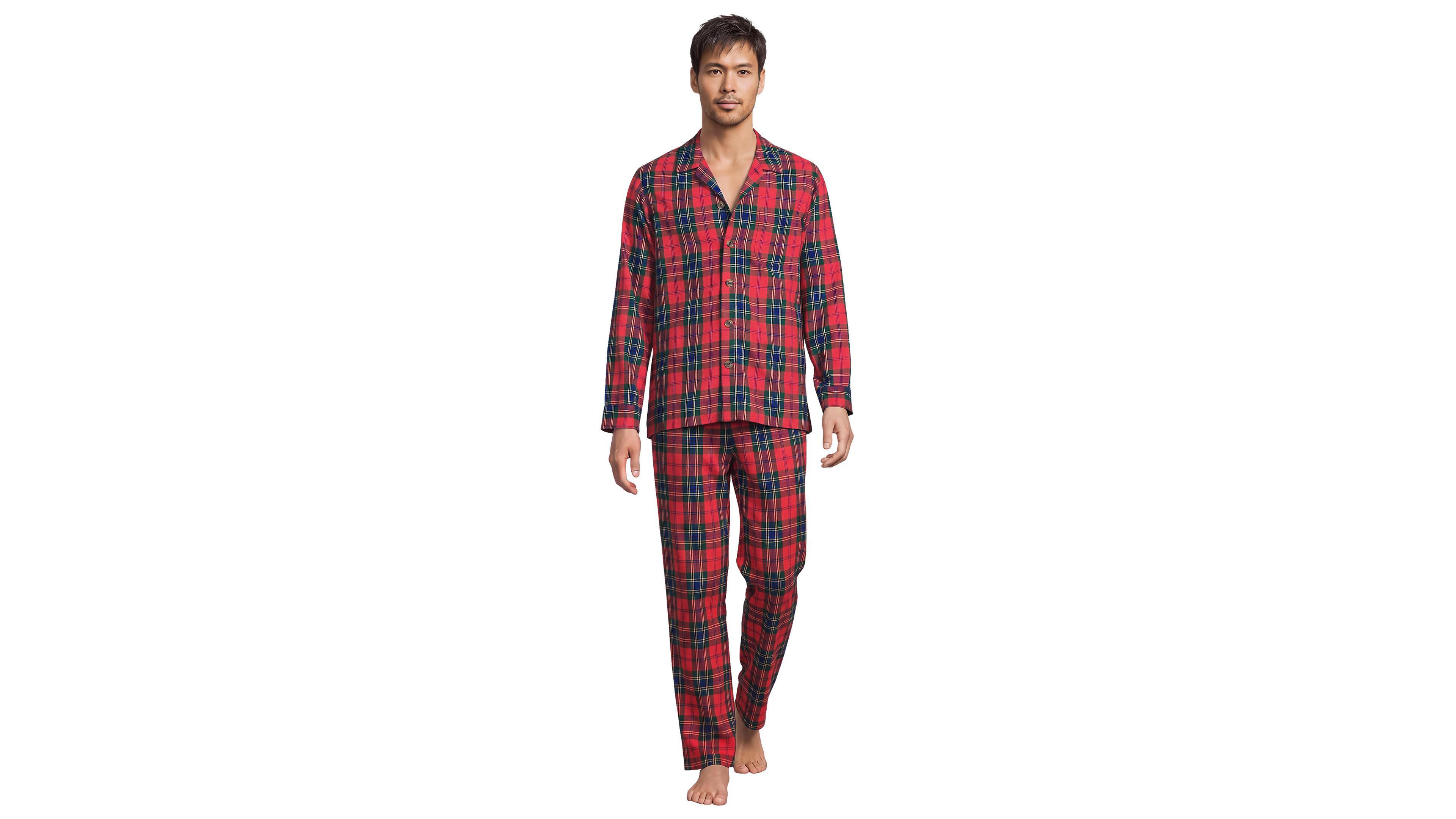 Lands' End Men's Flannel Pajama Set