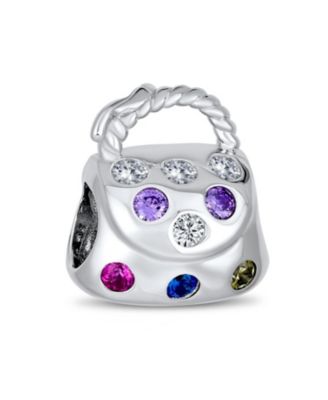 Fashion Hand Bag Gold Plated Charm Bead for Bracelet .925 Sterling Silver