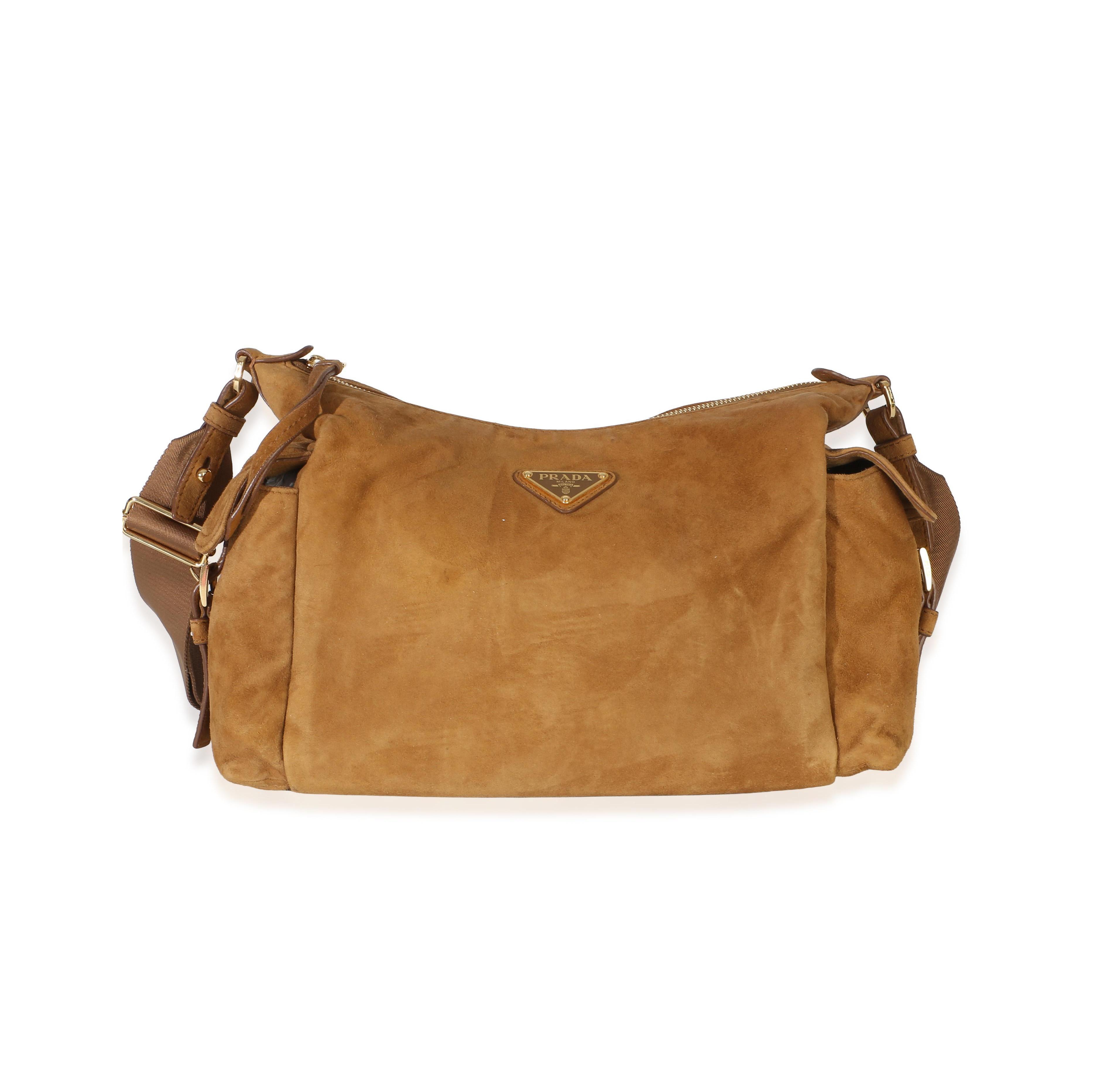 Pre-Owned Prada Brown Suede Large Explore Shoulder Bag
