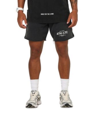 Men's Athletic Printed-Graphic Raw-Hem Sweat Shorts, 17" Inseam