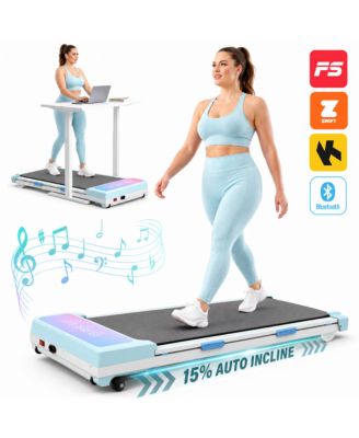 Walking Pad Treadmill 15% Auto Incline, Under Desk Treadmill, 5HP brushless motor, 10X longer lifespan
