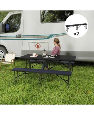 Folding Camping Chairs & beach chair, Set of 2 camping benches
