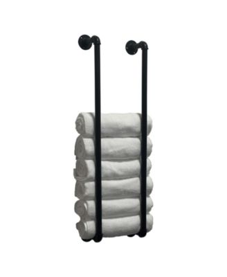 Bathroom Hardware Industrial Pipe Towel Rack Wall Mounted 36 Inch