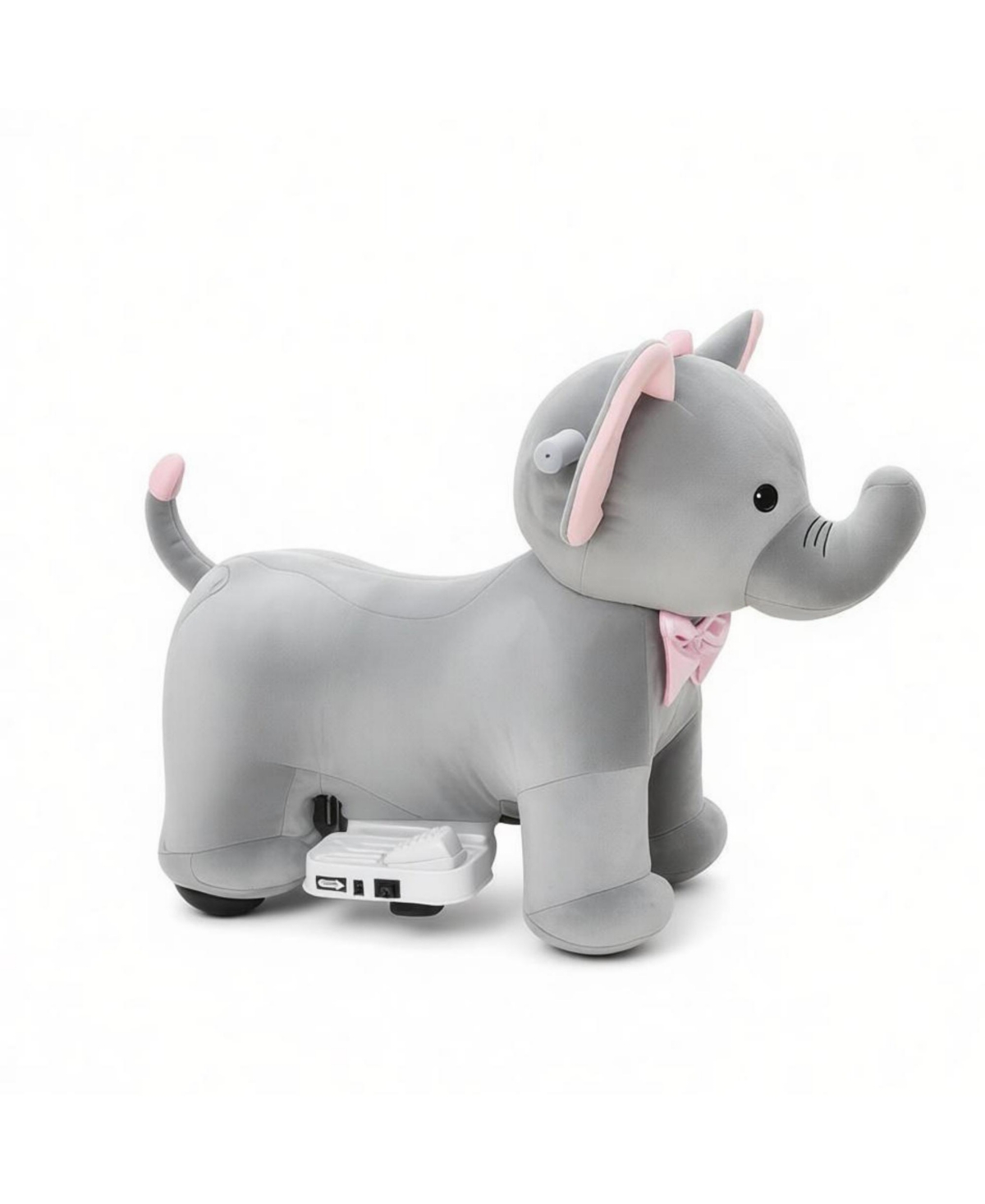 Sevorley 6V Plush Elephant Electric Ride-On Toy, 55 lb Capacity, Ages 1.5-5 Years
