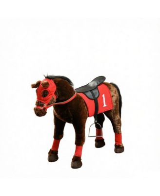 Ride-On Horse with Neighing Sounds, 132 lb Capacity, Ages 3-8