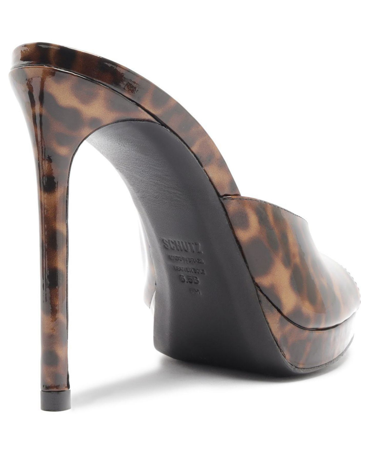 Женские сандалии Schutz Sally Platform Stiletto Leather, цвет: С принтом — фото 7