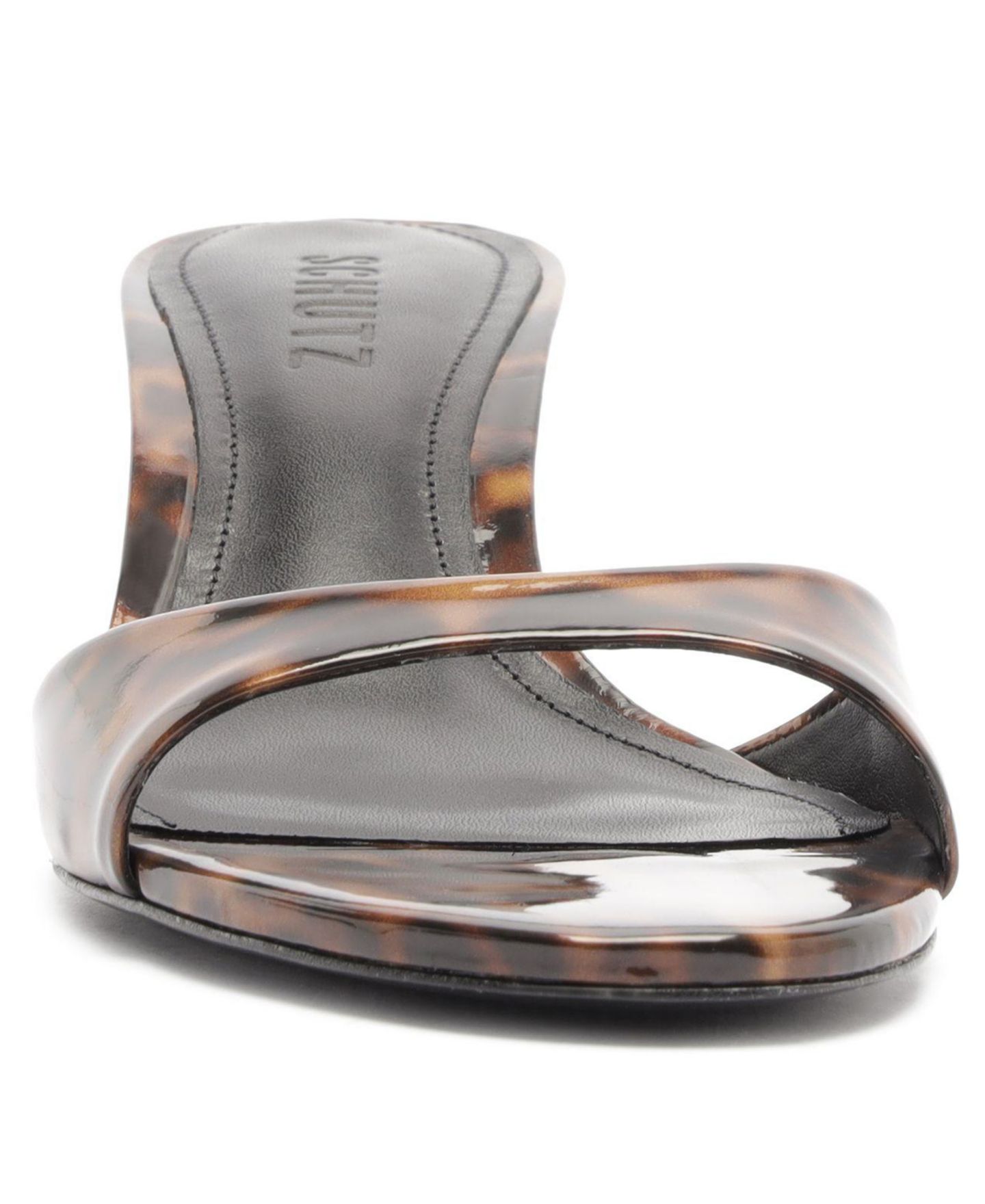 Женские сандалии Schutz Sally Mid Round Toe Kitten Heel Leather, цвет: С принтом — фото 10