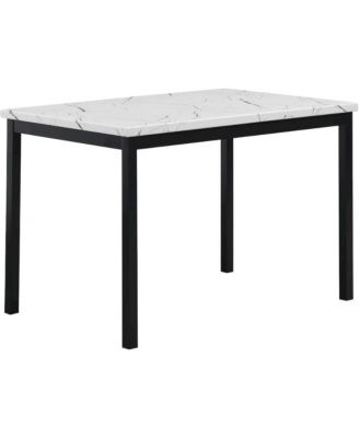 Citico Metal Dining Table with Laminated Faux Marble Top