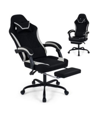 Gaming Chair Height Adjustable Computer Chair with Headrest Footrest and 360degree(s) Swivel Seat