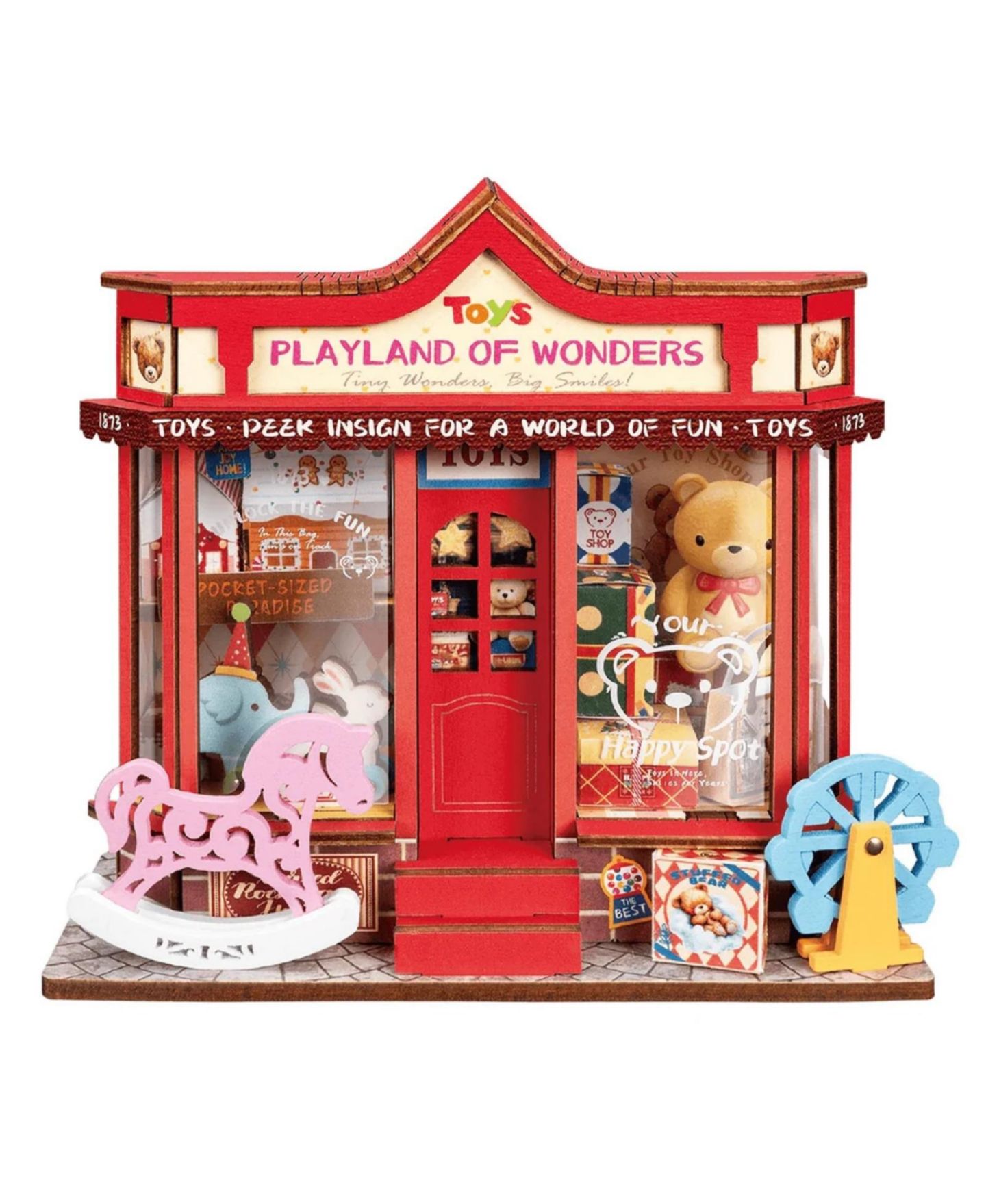 Детский конструктор Robotime Whimsy Toy Shop 3D Wooden Puzzle Building Set, Ages 14+ — фото 4