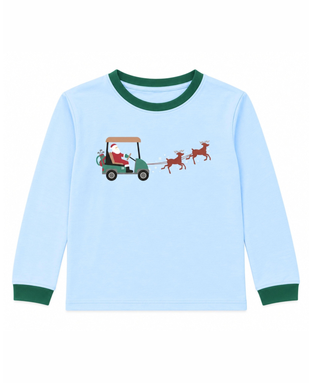 Bits & Bows Toddler Boys' 2T-5T Santa's Golf Cart Long-Sleeve Holiday Shirt