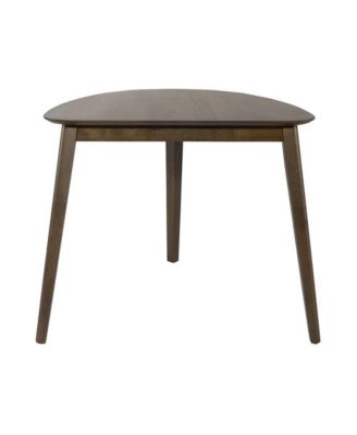 Brown Modern Dining Table - Small Round Mid Century Corner Kitchen Table