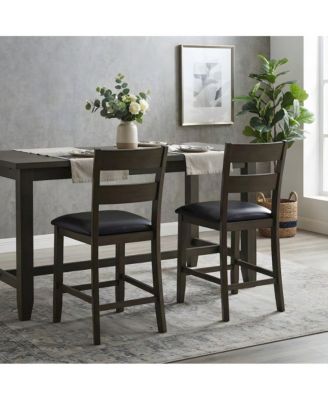 Mariposa Ladderback Counter Chair, with Upholstered Seat (2 pack)
