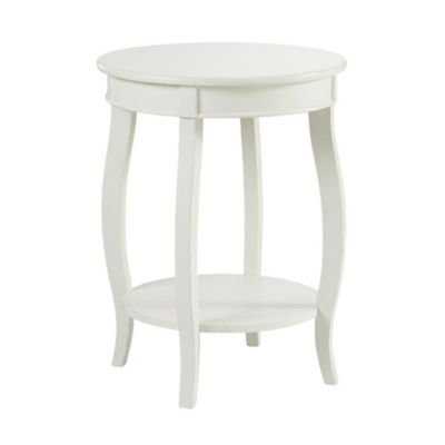 Round Coffee Table with Lower Shelf and Modern Design