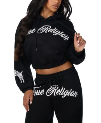 Women's Cropped Graphic Hoodie