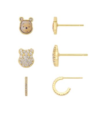 Cubic Zirconia Gold-Tone Earrings Set