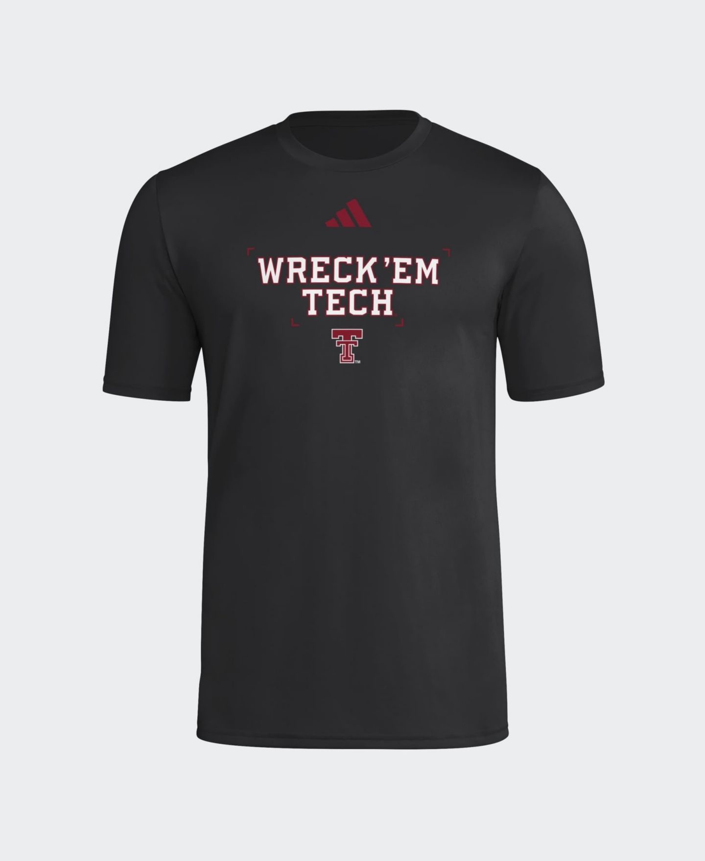 Мужская футболка adidas Black Texas Tech Red Raiders Locker Slogan Football Pre-Game — фото 1