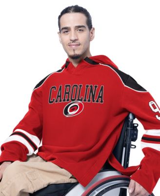 Men's Red Carolina Hurricanes Adaptive Wear Lord Stanley Hooded Long Sleeve Sweatshirt